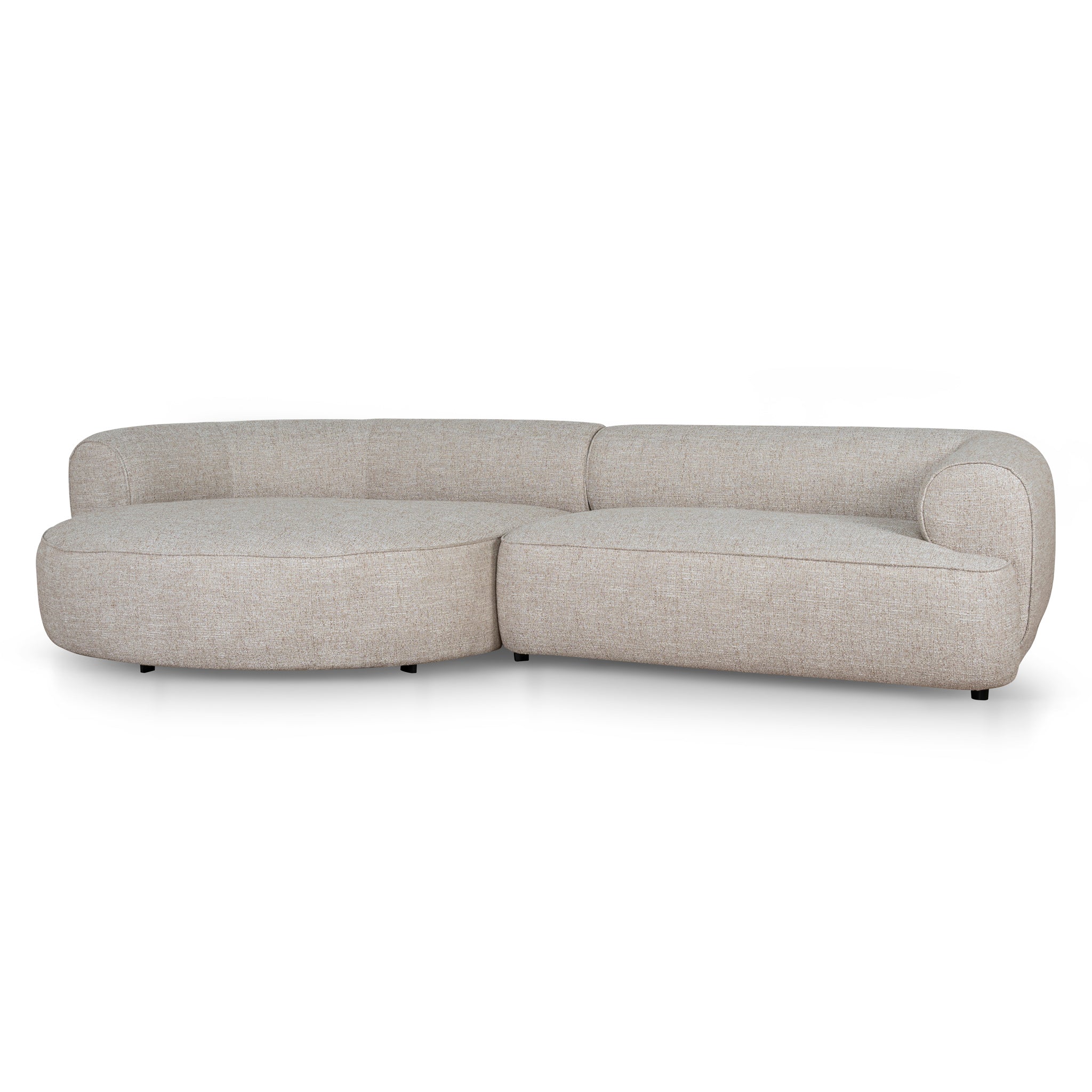 Carina Left Chaise Sofa - Pale Beige Chaise Lounge KJ Sofa-Core