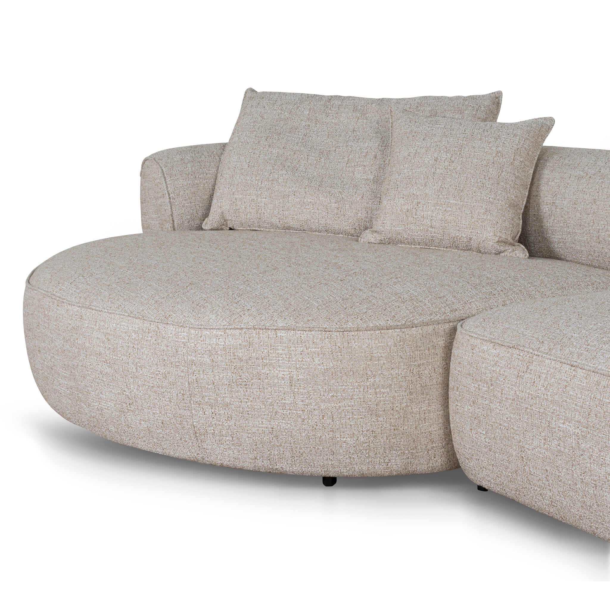 Carina Left Chaise Sofa - Pale Beige Chaise Lounge KJ Sofa-Core