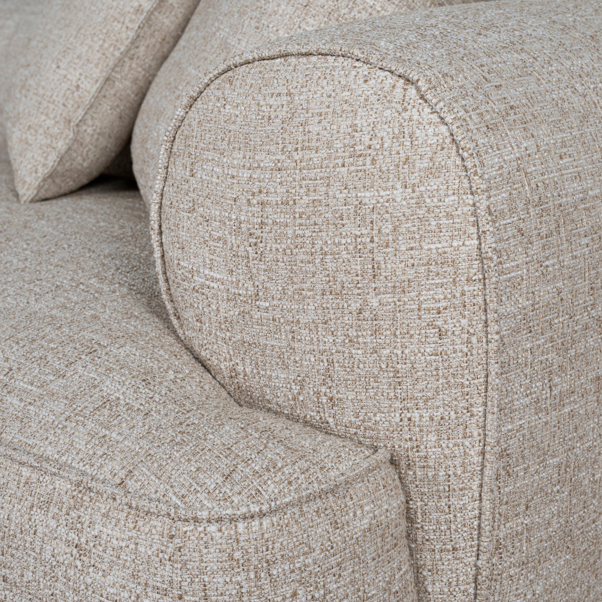 Carina Left Chaise Sofa - Pale Beige Chaise Lounge KJ Sofa-Core