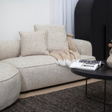 Carina Left Chaise Sofa - Pale Beige Chaise Lounge KJ Sofa-Core