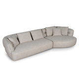 Rowe Right Chaise Sofa - Pale Beige Chaise Lounge KJ Sofa-Core