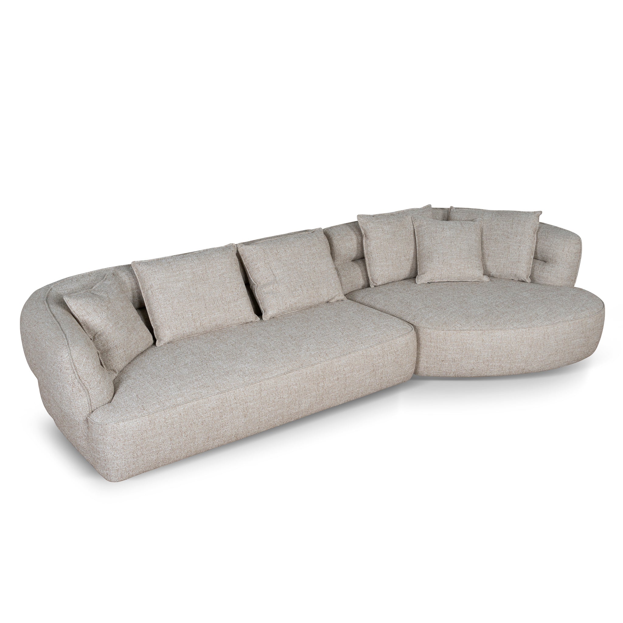 Rowe Right Chaise Sofa - Pale Beige Chaise Lounge KJ Sofa-Core