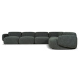 Gosling Right Chaise Modular Sofa - Moss Green Chaise Lounge K Sofa-Core