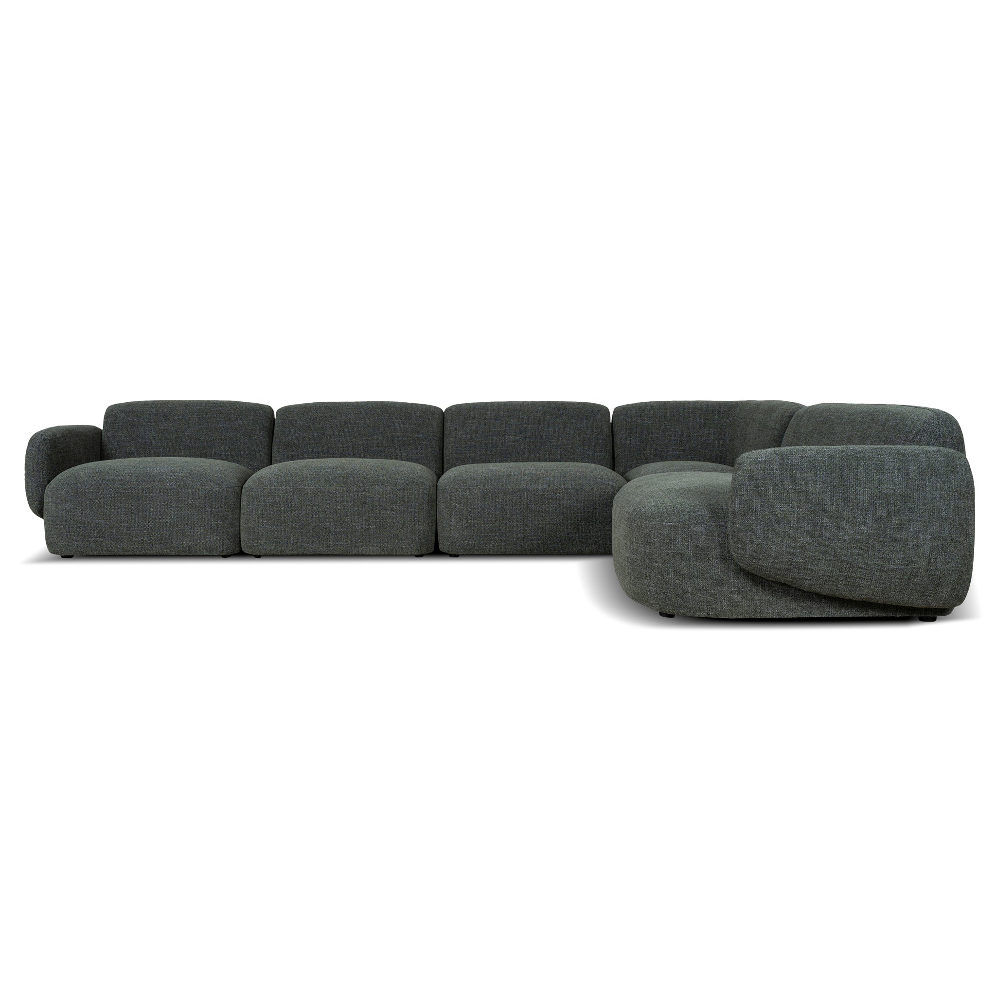 Gosling Right Chaise Modular Sofa - Moss Green Chaise Lounge K Sofa-Core