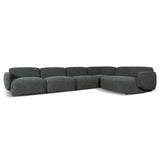 Gosling Right Chaise Modular Sofa - Moss Green Chaise Lounge K Sofa-Core