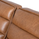 Monaco Modular Leather Corner Sofa - Amber Brown Corner Sofa K Sofa-Core