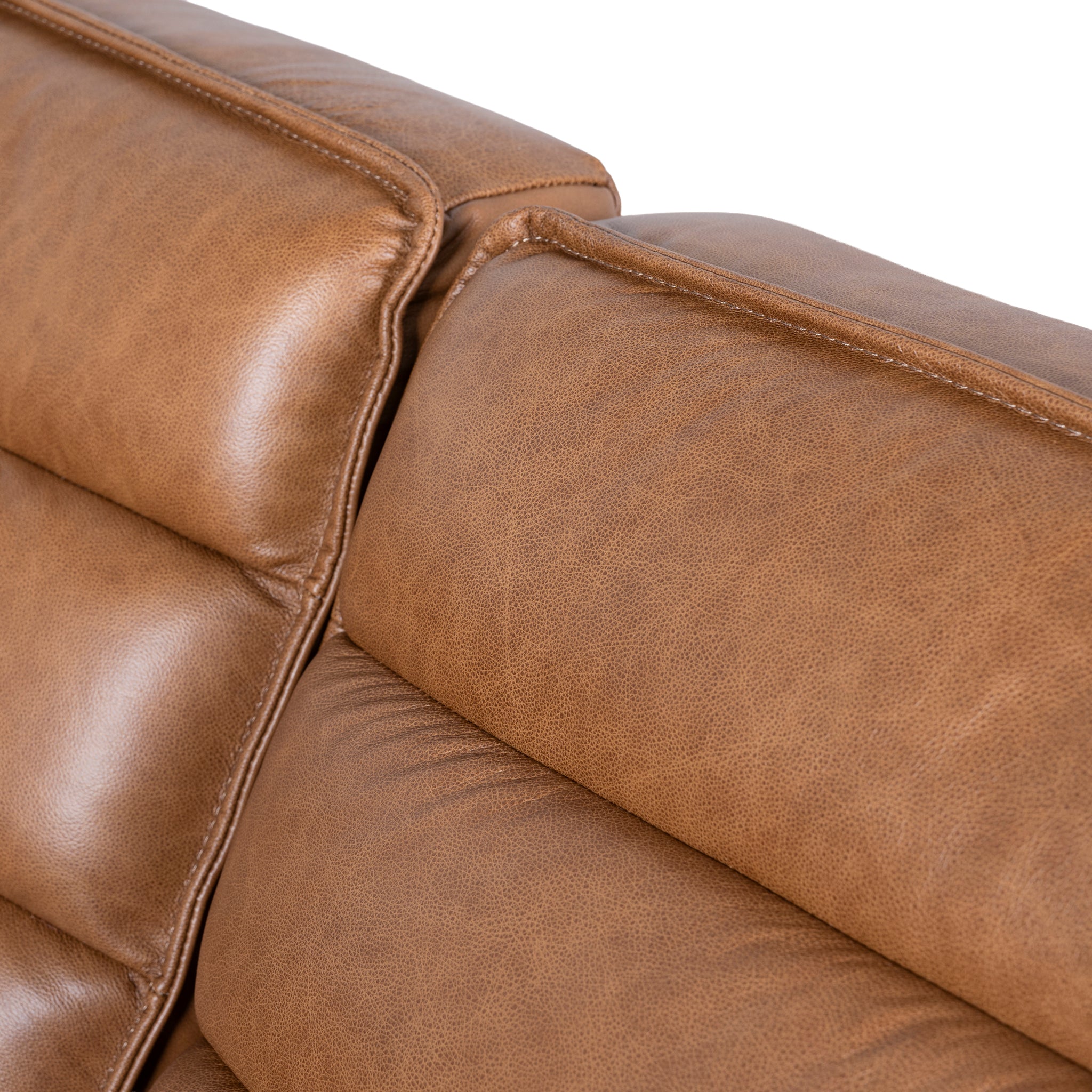 Monaco Modular Leather Corner Sofa - Amber Brown Corner Sofa K Sofa-Core
