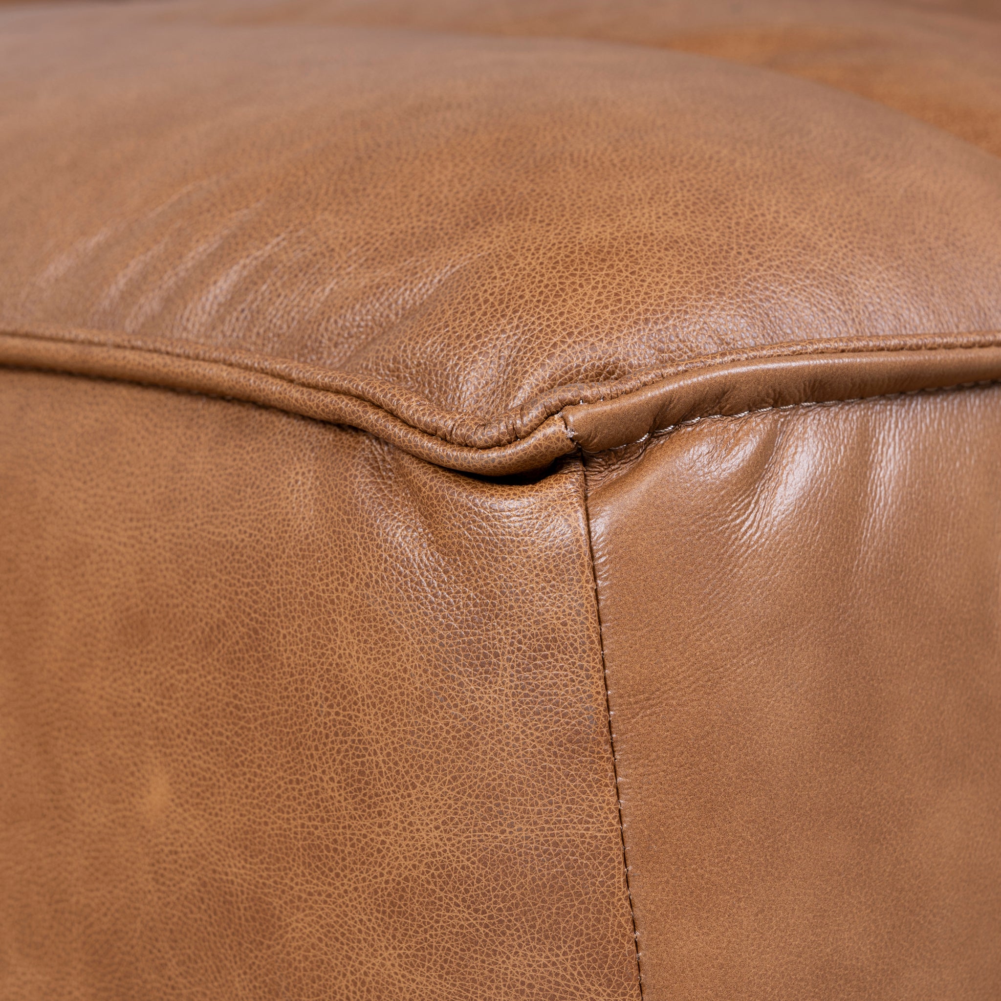 Monaco Modular Leather Corner Sofa - Amber Brown Corner Sofa K Sofa-Core