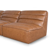 Monaco Modular Leather Corner Sofa - Amber Brown Corner Sofa K Sofa-Core