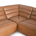Monaco Modular Leather Corner Sofa - Amber Brown Corner Sofa K Sofa-Core