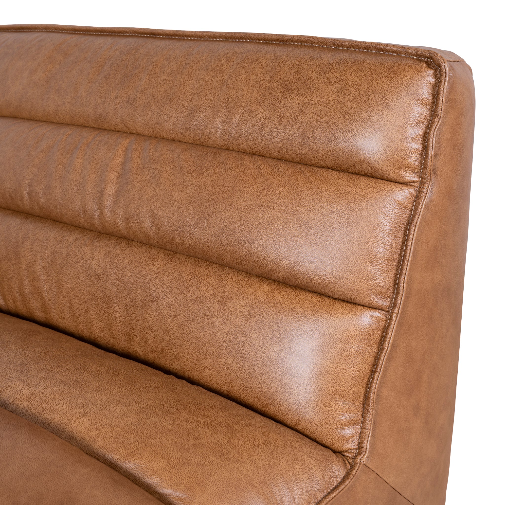 Monaco Modular Leather Corner Sofa - Amber Brown Corner Sofa K Sofa-Core