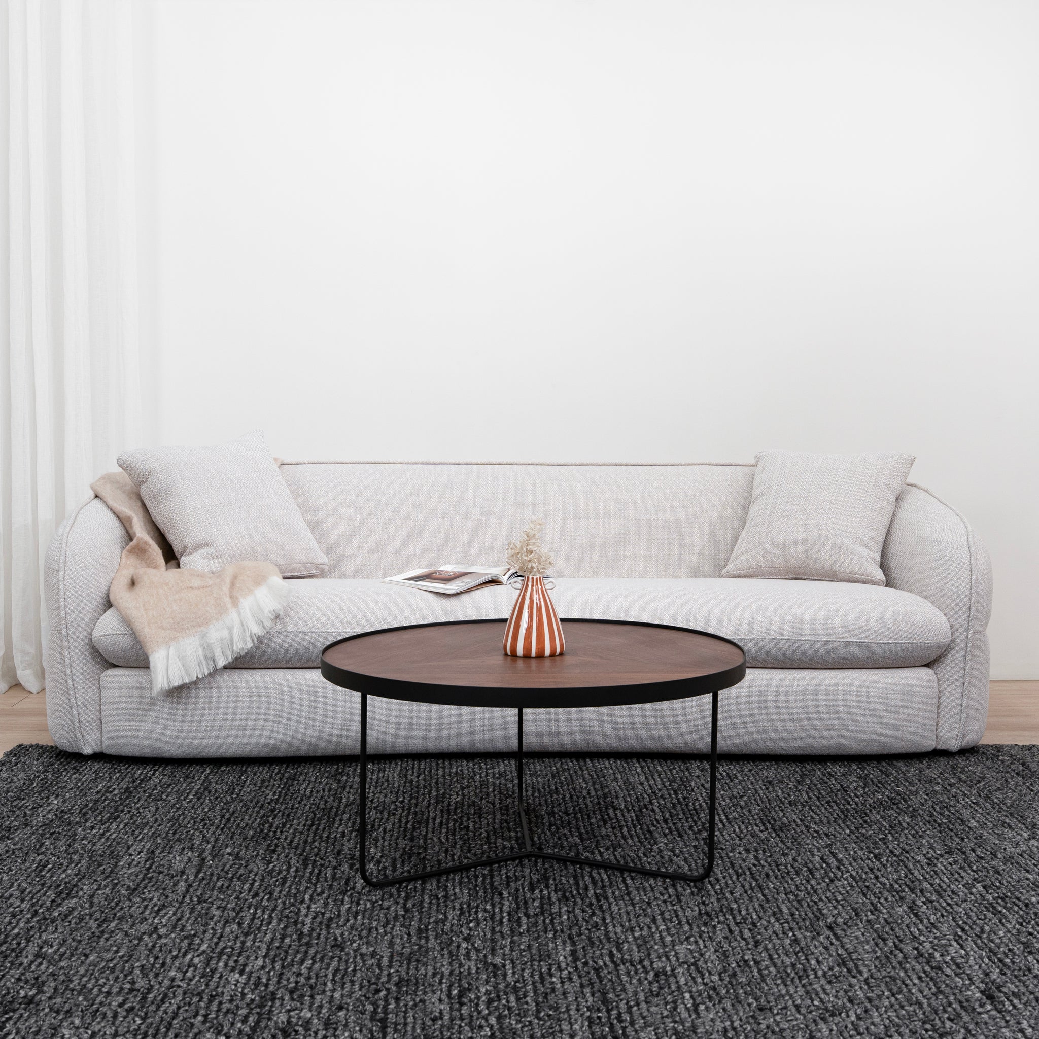 Aria 3 Seater Sofa - Taupe Beige Sofa K Sofa-Core