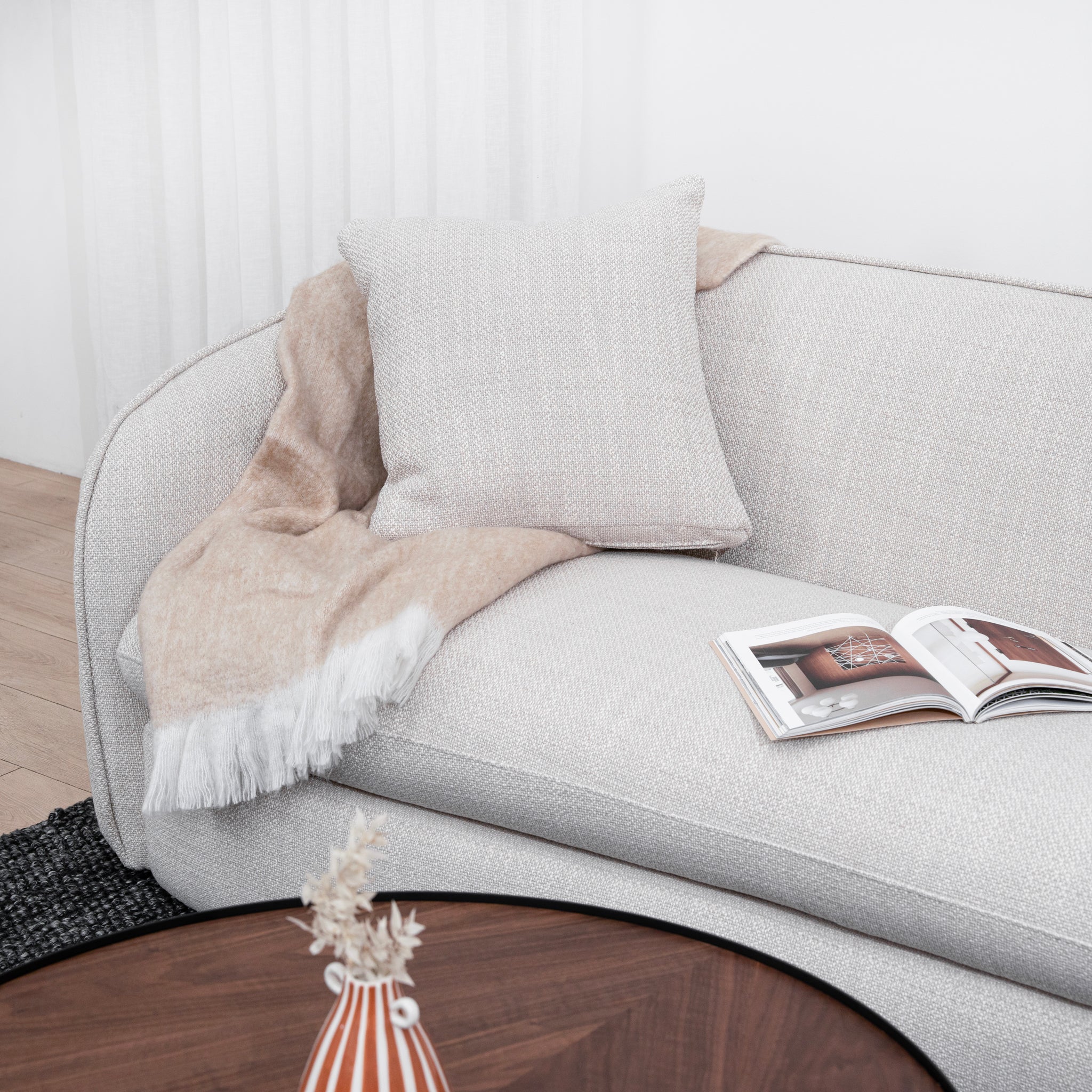 Aria 3 Seater Sofa - Taupe Beige Sofa K Sofa-Core