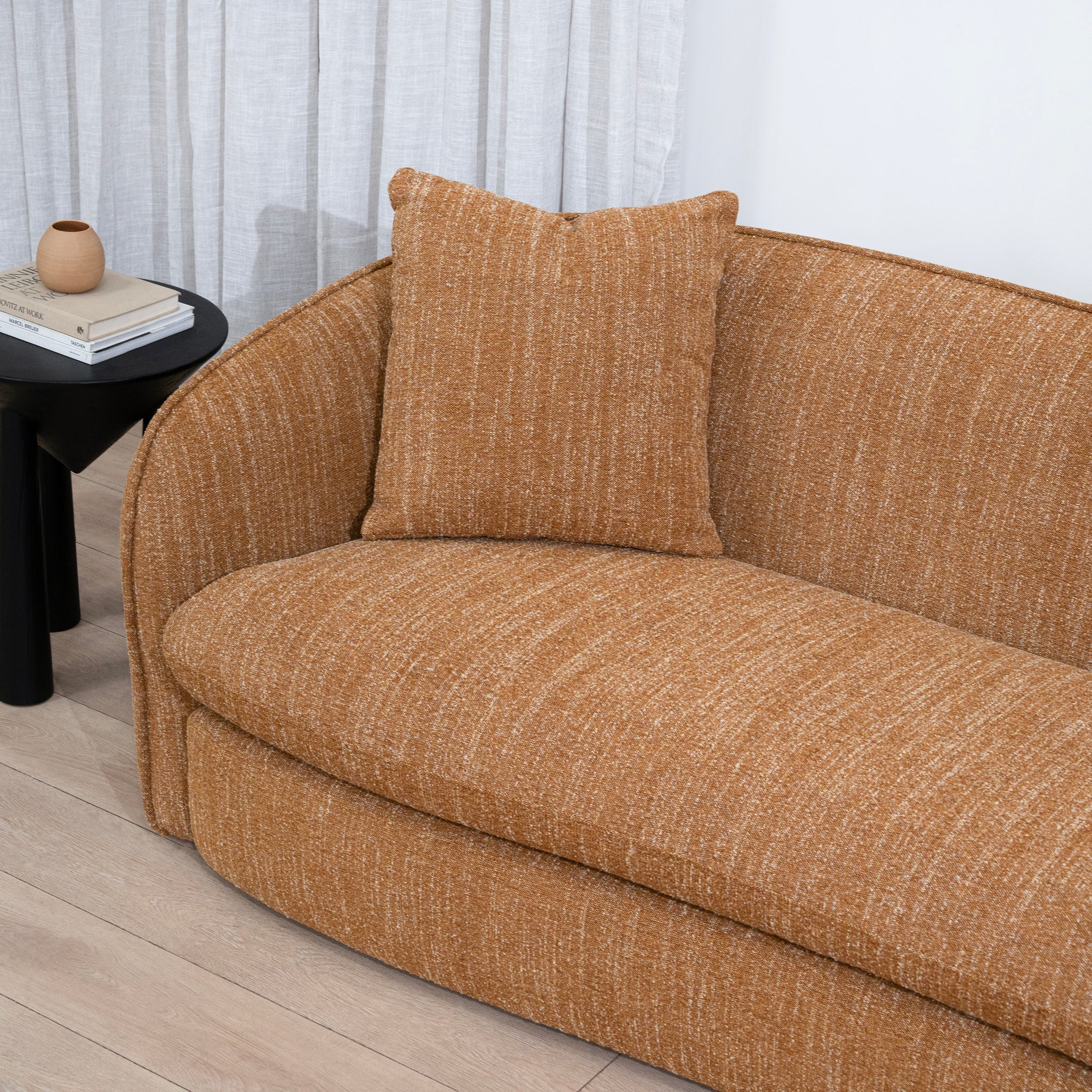 Aria 3 Seater Sofa - Ginger Brown Sofa K Sofa-Core