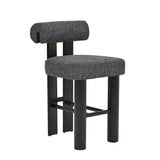 Set of 2 - Remy Black Barstool - Field Charcoal Bar Stool OL Sofa-Core