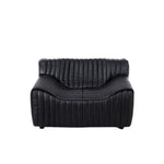 Duvina Armchair - Black Leather Armchair Nova-Core