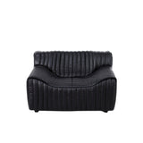 Duvina Armchair - Black Leather Armchair Nova-Core