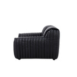 Duvina Armchair - Black Leather Armchair Nova-Core