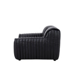 Duvina Armchair - Black Leather Armchair Nova-Core