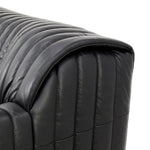 Duvina Armchair - Black Leather Armchair Nova-Core