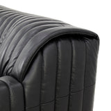 Duvina Armchair - Black Leather Armchair Nova-Core