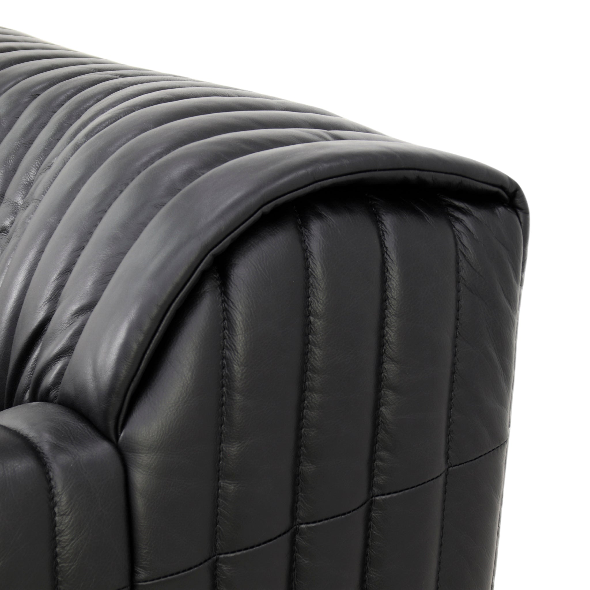 Duvina Armchair - Black Leather Armchair Nova-Core