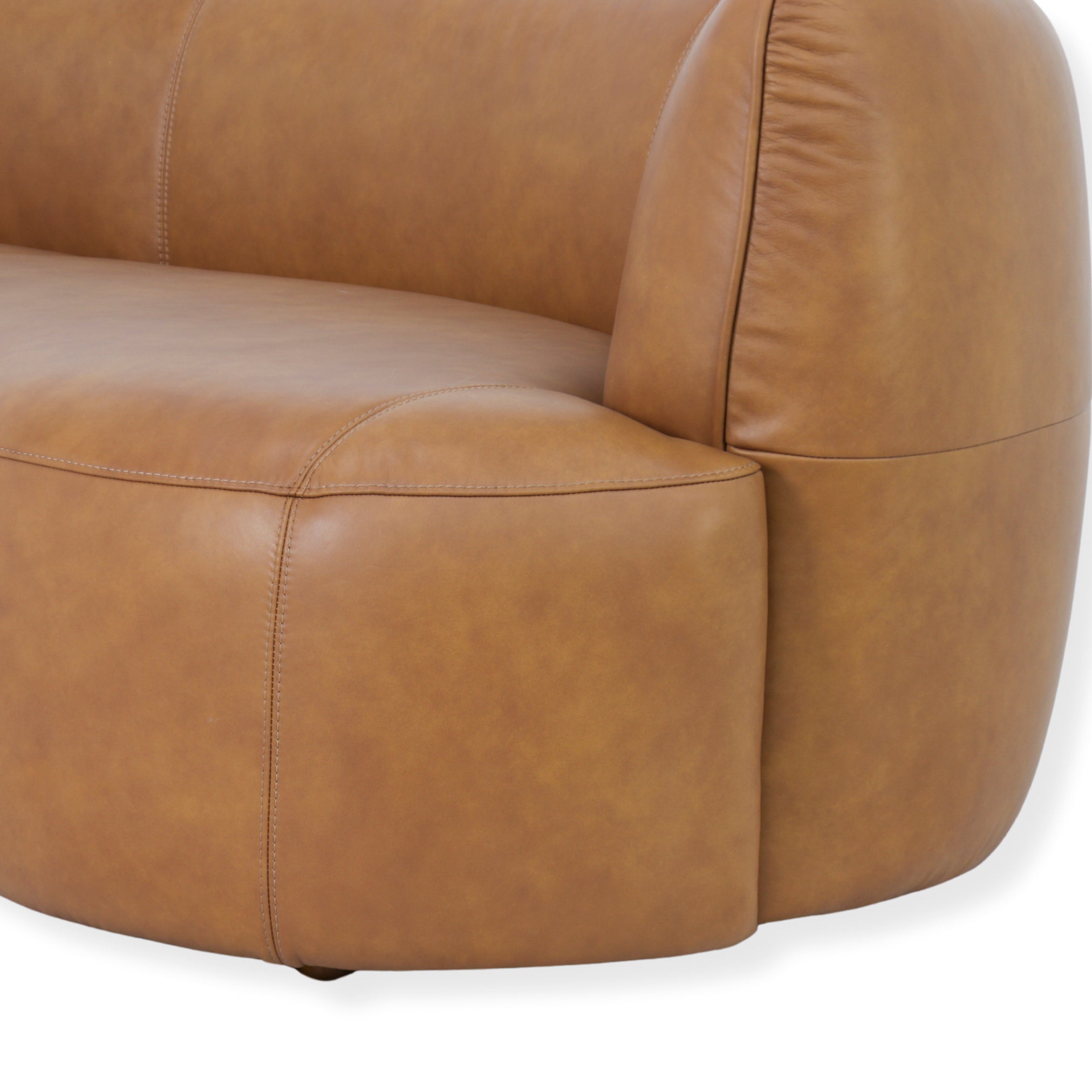 Arcova 3 Seater Sofa - Amber Tan Leather Sofa Nova-Core