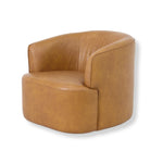 Soltan Swivel Armchair - Amber Tan Leather Armchair Nova-Core