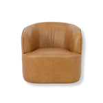 Soltan Swivel Armchair - Amber Tan Leather Armchair Nova-Core