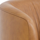 Soltan Swivel Armchair - Amber Tan Leather Armchair Nova-Core
