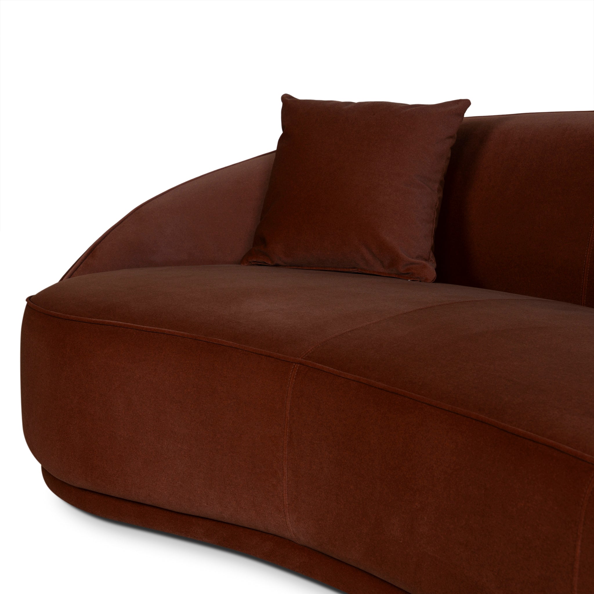 Jake 4 Seater Fabric Sofa - Burnt Brown Sofa Forever-Core