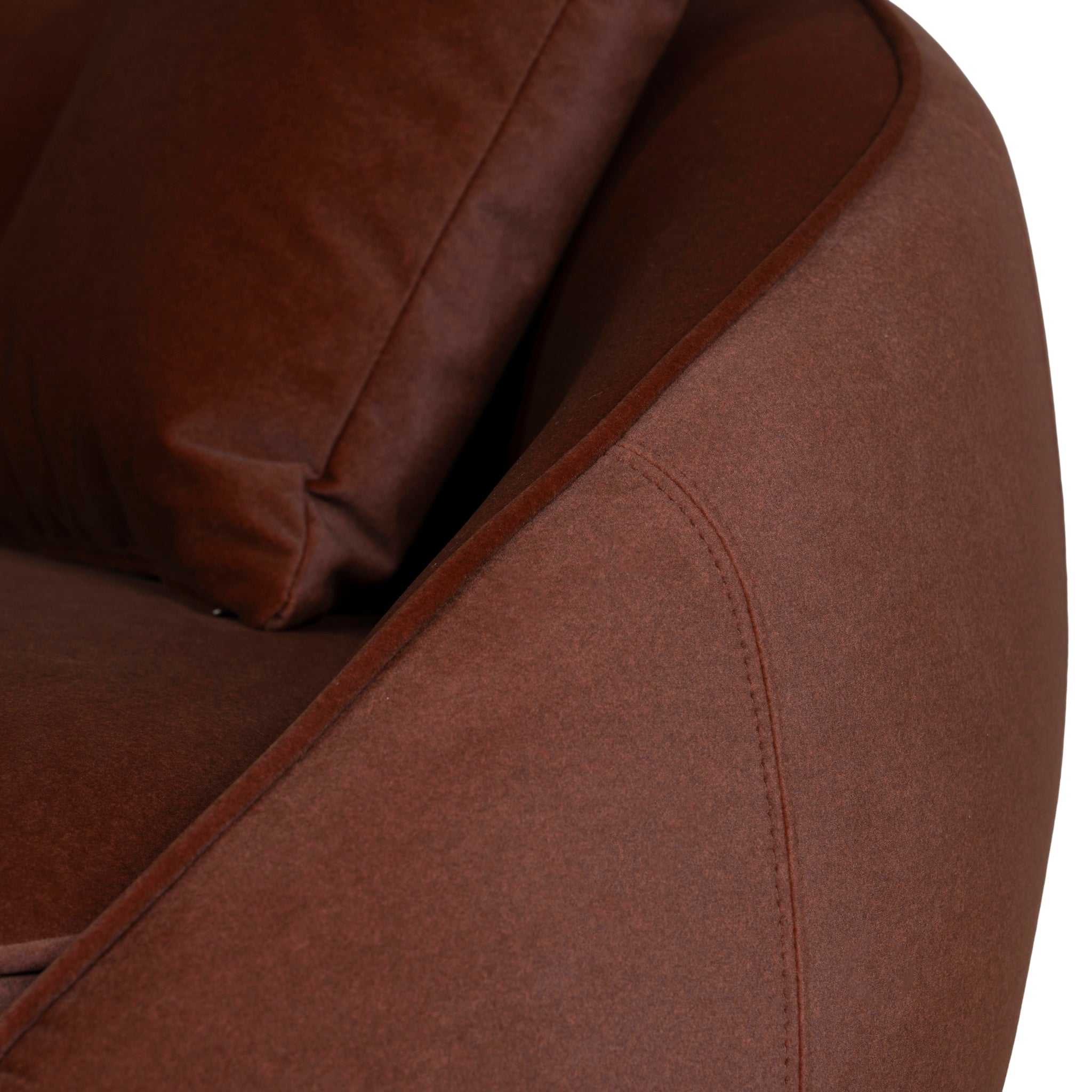 Jake 4 Seater Fabric Sofa - Burnt Brown Sofa Forever-Core