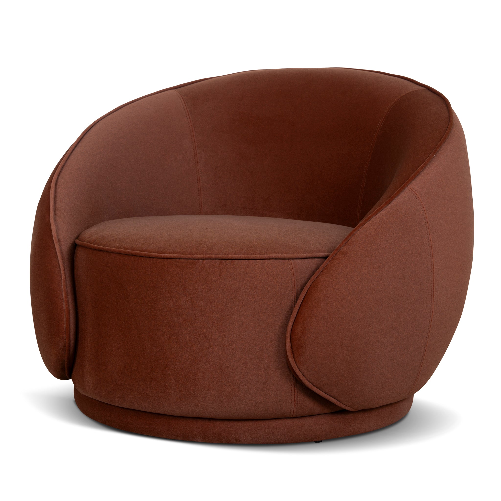 Jake Fabric Armchair - Burnt Brown Armchair Forever-Core