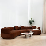 Roly Modular Right Chaise Sofa - Burnt Brown Chaise Lounge Forever-Core