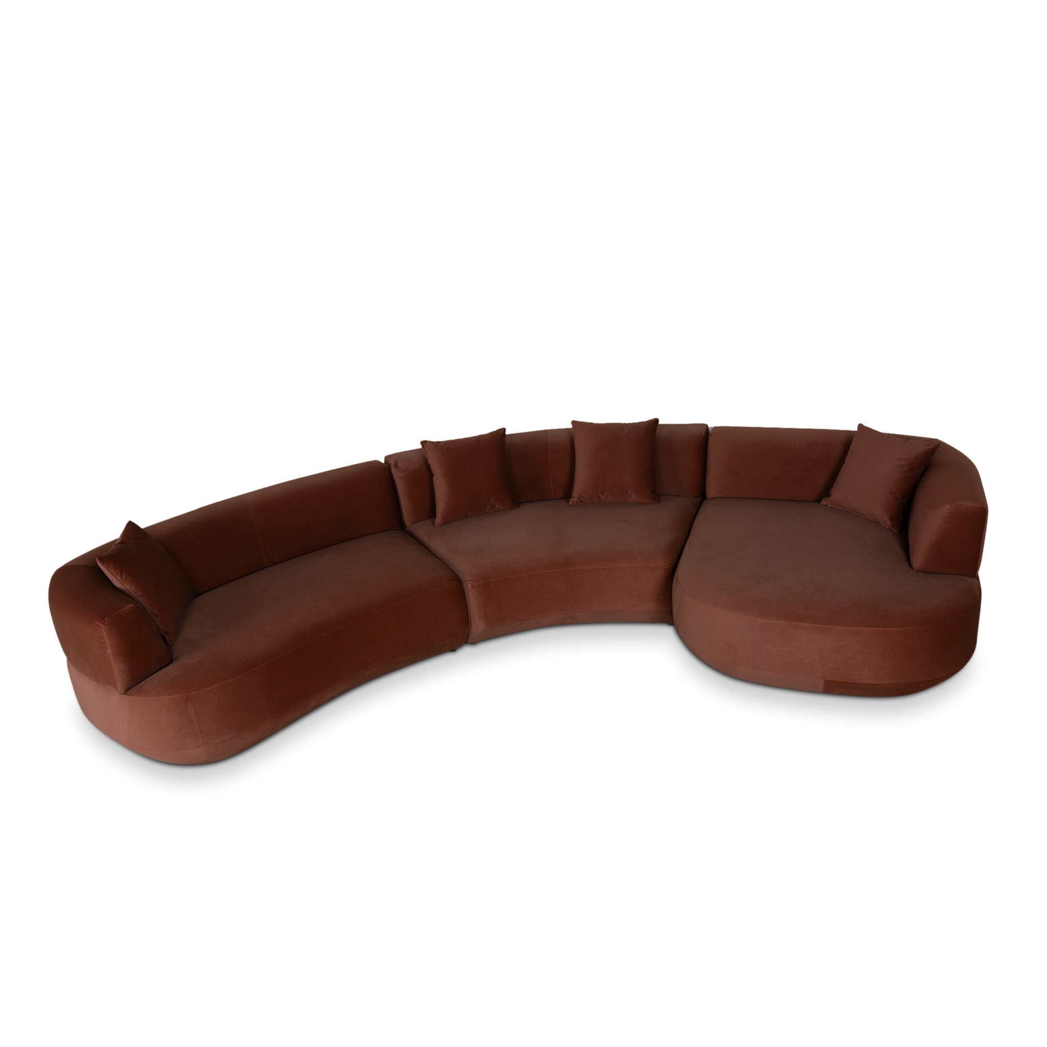 Roly Modular Right Chaise Sofa - Red Bronze Chaise Lounge Forever-Core