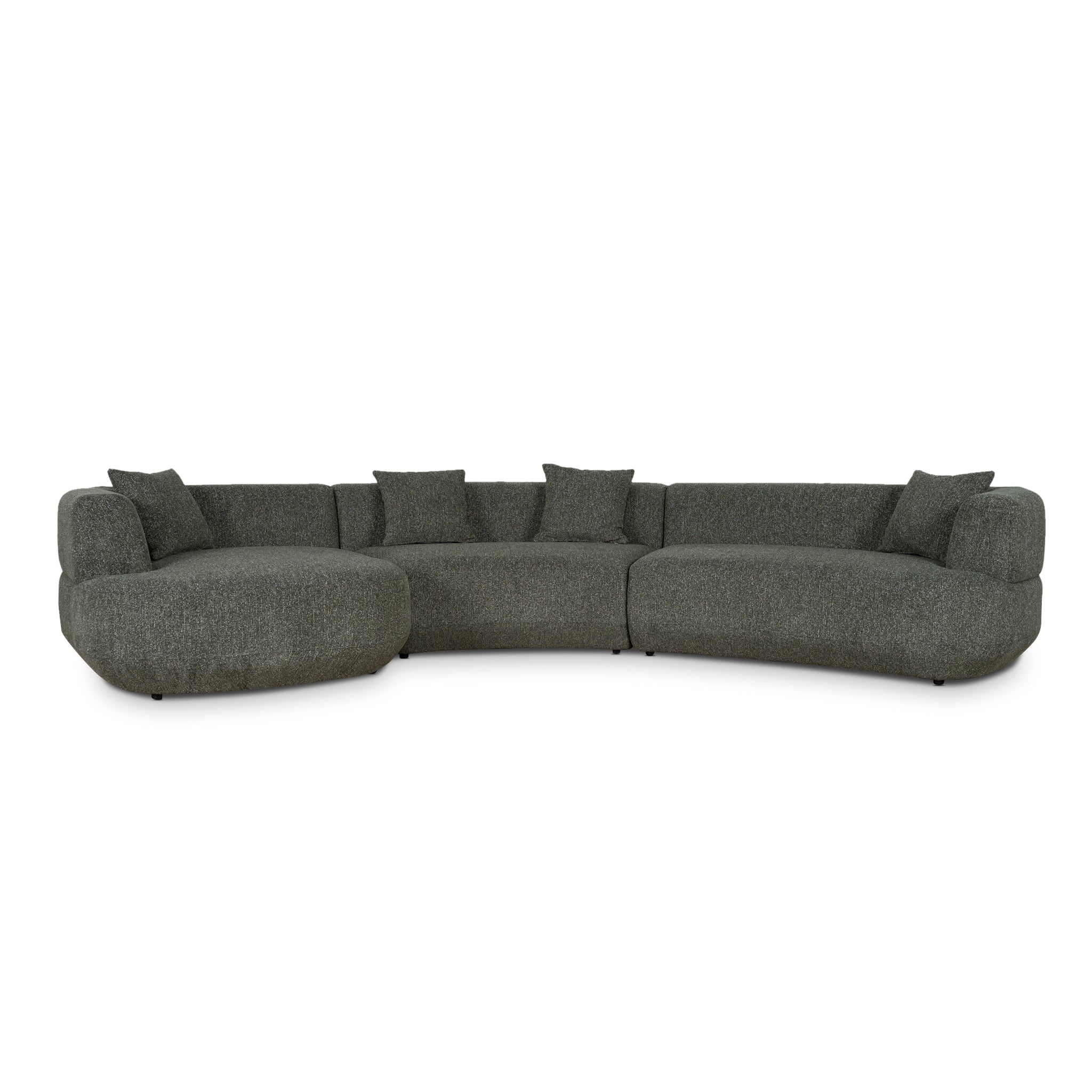 Roly Modular Left Chaise Sofa - Canopy Green Chaise Lounge Forever-Core