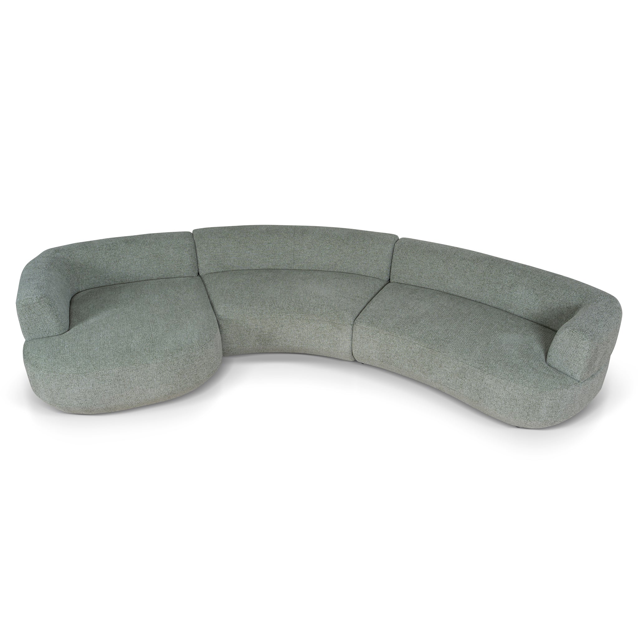 Roly Modular Left Chaise Sofa - Coral Light Green Chaise Lounge Forever-Core