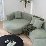 Roly Modular Left Chaise Sofa - Coral Light Green Chaise Lounge Forever-Core