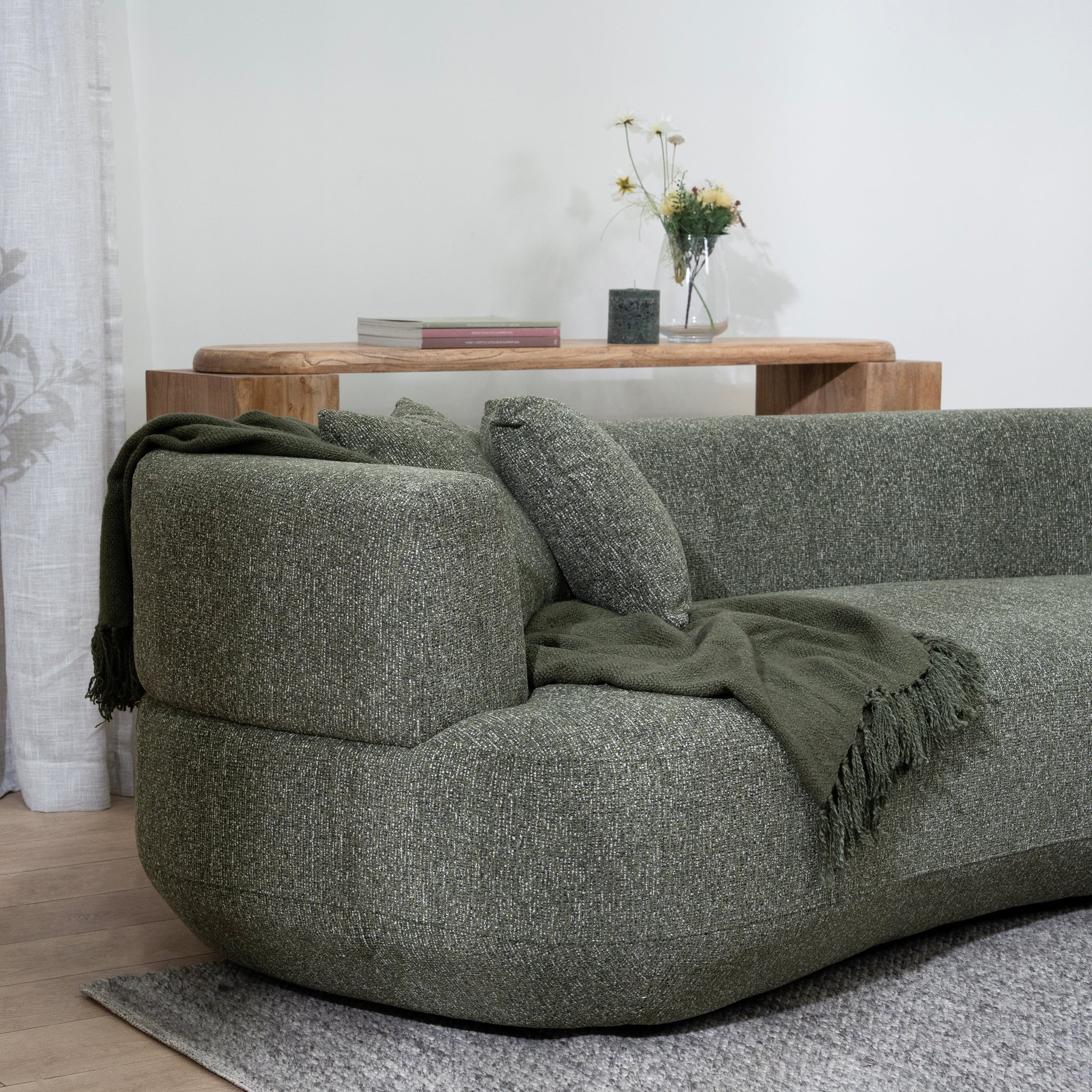 Roly 3 Seater Sofa - Canopy Green Sofa Forever-Core
