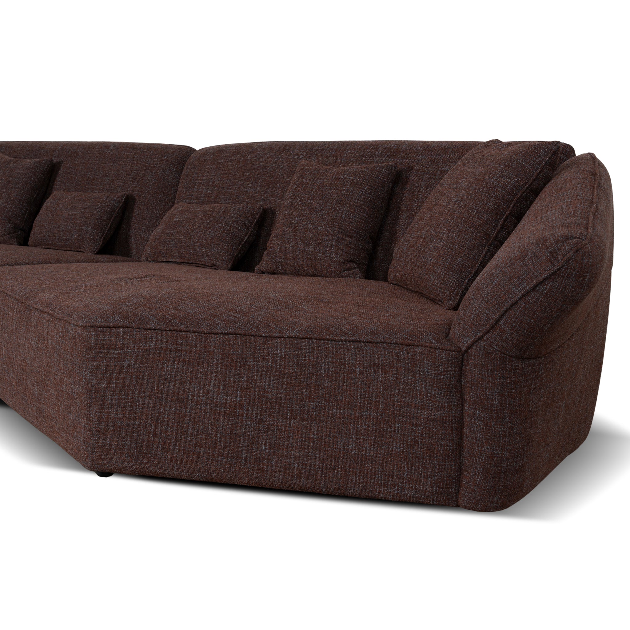 Orlan Left Open Modular Sofa - Moss Brown Sofa Forever-Core