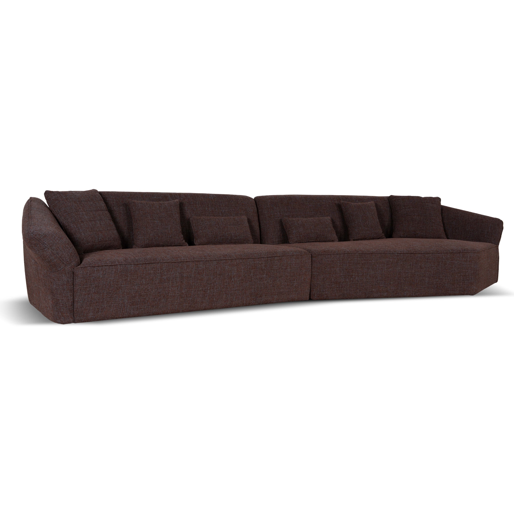 Orlan Left Open Modular Sofa - Moss Brown Sofa Forever-Core