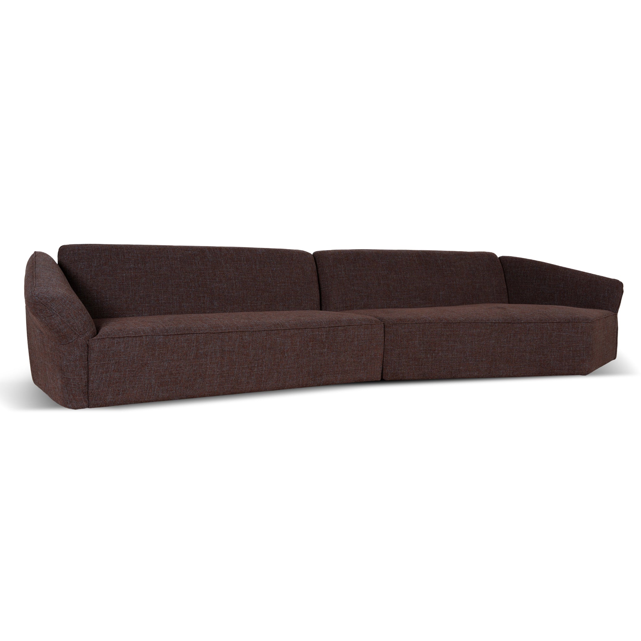 Orlan Left Open Modular Sofa - Moss Brown Sofa Forever-Core