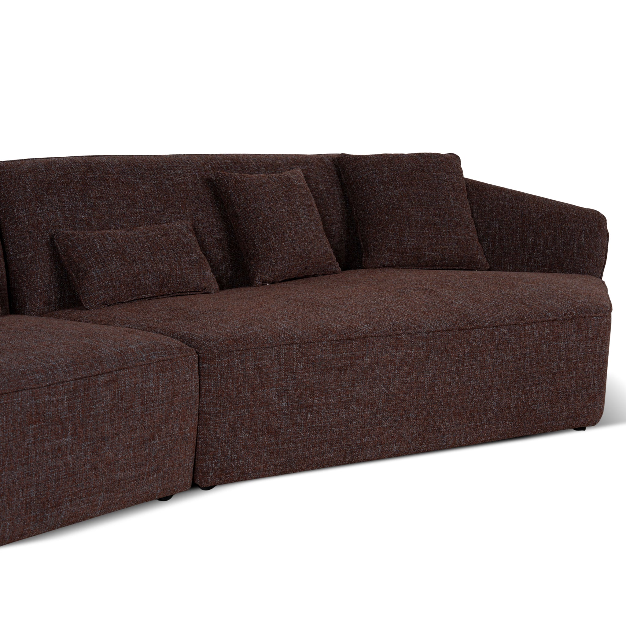 Orlan Left Open Modular Sofa - Moss Brown Sofa Forever-Core