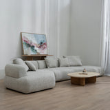 Liora Right Chaise Corner Sofa - Noah Silver Lining Sofa Forever-Core