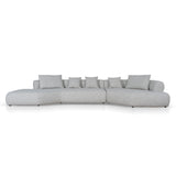 Liora Left Chaise Corner Sofa - Noah Silver Lining Sofa Forever-Core