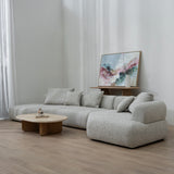Liora Left Chaise Corner Sofa - Noah Silver Lining Sofa Forever-Core