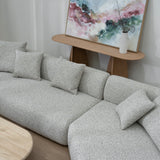 Liora Left Chaise Corner Sofa - Noah Silver Lining Sofa Forever-Core