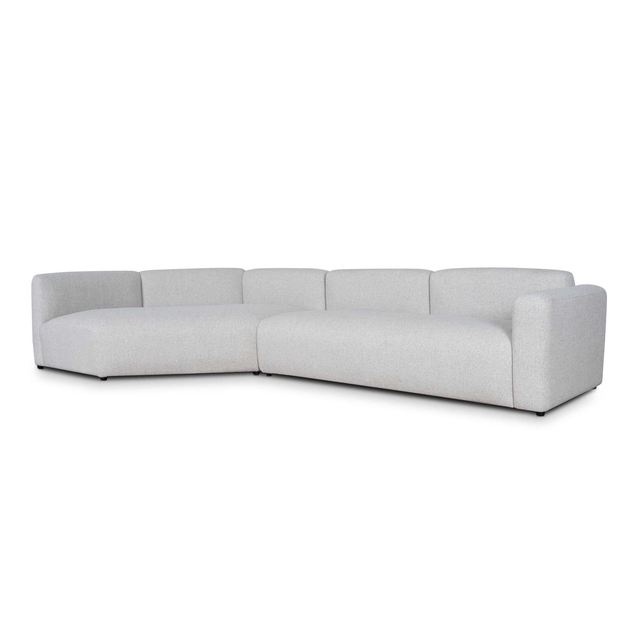 Vestra Right Arm Corner Sofa - Textured Beige Corner Sofa Forever-Core