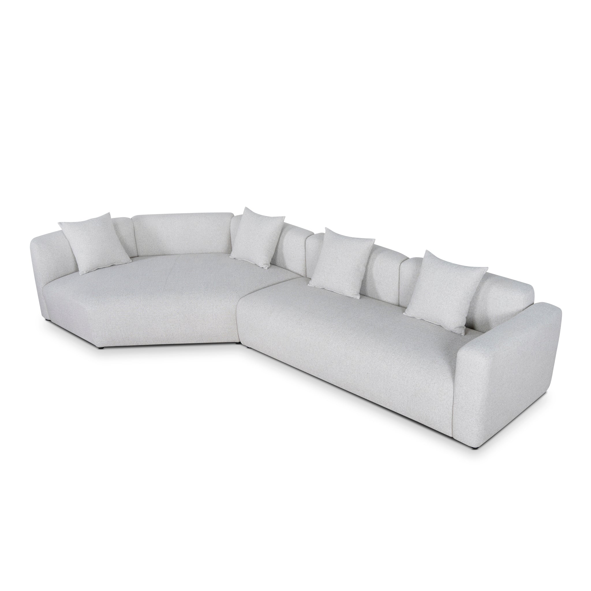Vestra Right Arm Corner Sofa - Textured Beige Corner Sofa Forever-Core