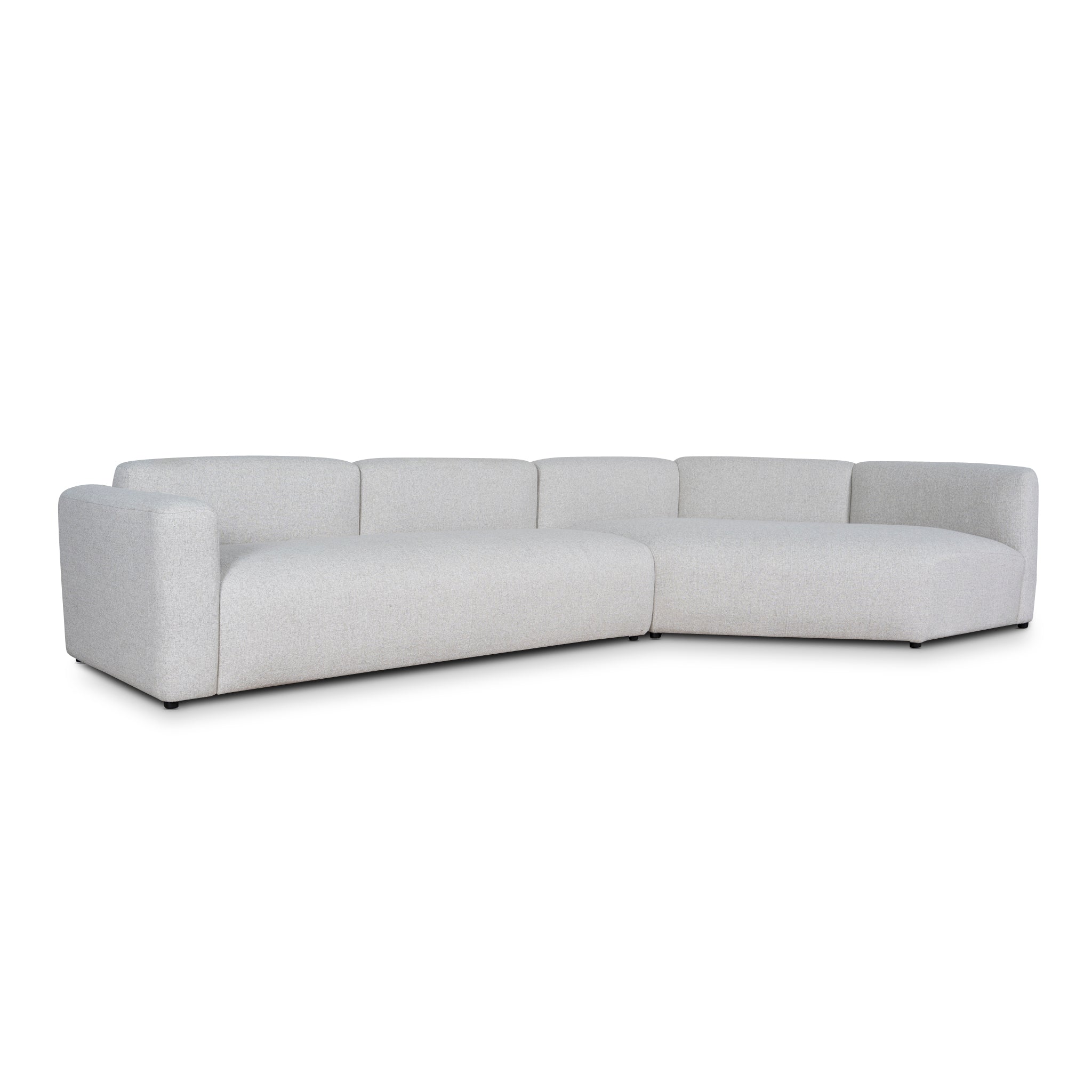 Vestra Left Arm Corner Sofa - Textured Beige Corner Sofa Forever-Core